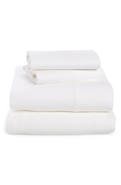 Boll & Branch Heathered Organic Cotton Flannel Bedding In White