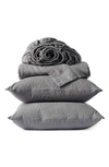 Coyuchi Relaxed Organic Linen Sheet Set In Slate