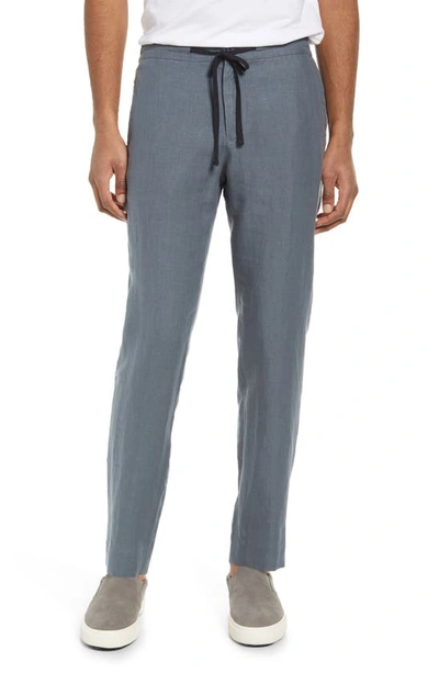 Vince Lightweight Hemp Pants In Deep Ocean