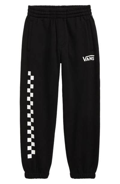Vans Kids' Basic Check Sweatpants In Black/ White
