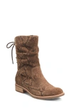 Söfft Sharnell Lace-up Boot In Cognac Snake Suede