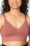Anaono Post-surgery Delilah Lounge Pocketed Bralette In Dusty Rose