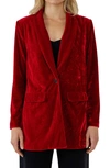 Endless Rose Velvet Blazer In Wine