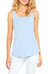 Nic + Zoe Perfect High-low Stretch Cotton Tank In Cloud