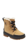 Sorel Tivoli Iv Waterproof Winter Boot In Curry Suede