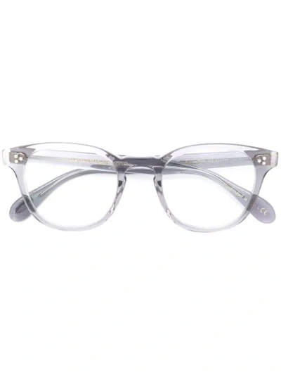 Oliver Peoples Kauffman Round Frame Glasses In Metallic
