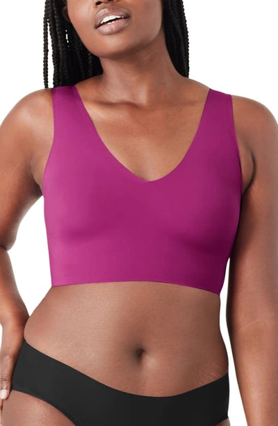 True & Co. True Body V-neck Bralette In Purple Thistle