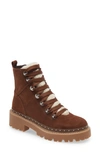 Steve Madden Rainier Platform Bootie In Cognac Suede