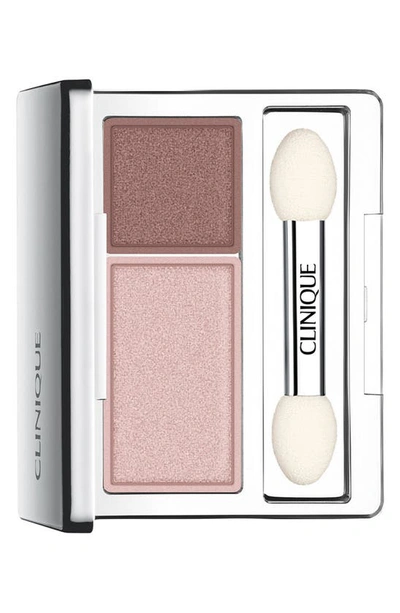 Clinique All About Shadow Eyeshadow Duo In Seashell Pink/ Fawn Satin New