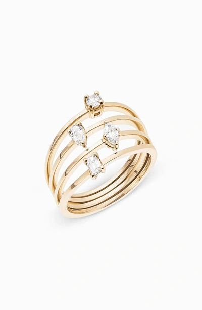 Lana Jewelry Diamond Stack Ring In Yellow