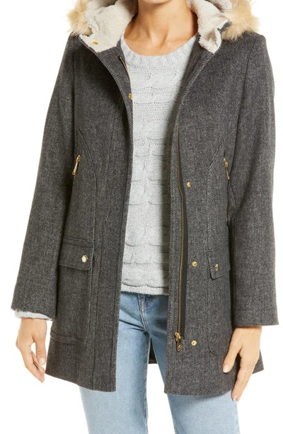 Sam Edelman Hooded Duffle Coat In Black
