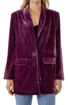 Endless Rose Velvet Blazer In Lavender