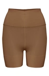 Item M6 Beauty High Waist Midi Shaping Shorts In Milk Chocolate