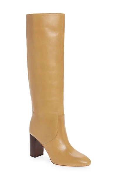Loeffler Randall Goldy Knee-high Leather Boots In Khaki