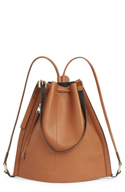 Allsaints Alpha Leather Backpack In Brandy ModeSens