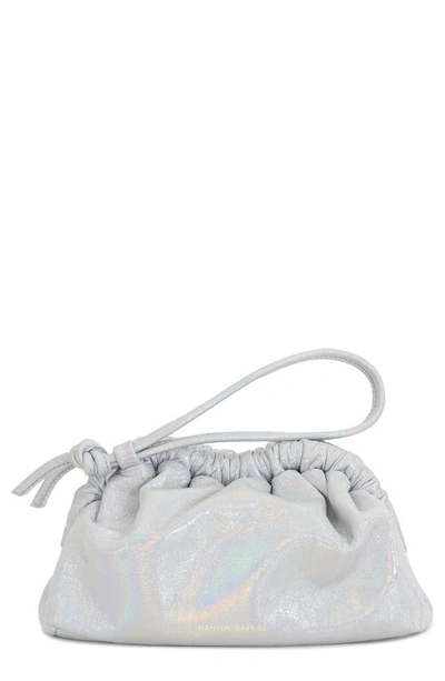 Mansur Gavriel Mini Cloud Iridescent Leather Wristlet
