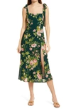 Reformation Twilight Tie Shoulder Midi Dress In Belvedere