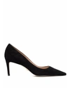 Stuart Weitzman Black Suede Linsi 75 Pumps