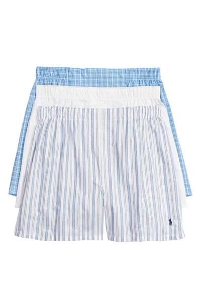 Polo Ralph Lauren 3-pack Cotton Boxers In White/jarv