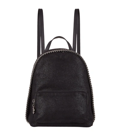 Stella Mccartney Small Zipped Falabella Backpack In Black