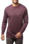 Travismathew Fink 2.0 Crewneck Sweatshirt In Mauve Wine/ Blue Nights