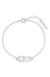 Olivia Burton The Classics Double Ring Chain Bracelet In Silver