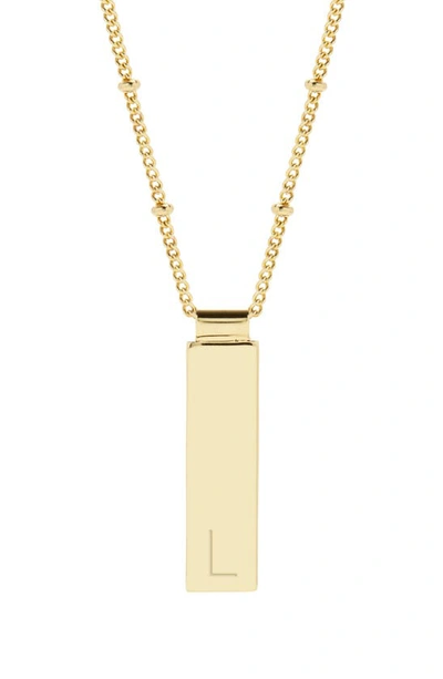 Brook & York Maisie Initial Pendant Necklace In Gold L