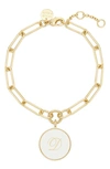 Brook & York Callie Initial Enamel Pendant Bracelet In Gold D