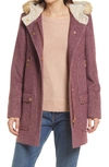Sam Edelman Hooded Duffle Coat In Bordeaux