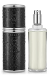 Creed Black Leather With Silver Trim Prefilled Deluxe Atomizer Usd $570 Value In Aventus Cologne