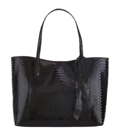 Nancy Gonzalez Python Carry-all Tote Bag In Black