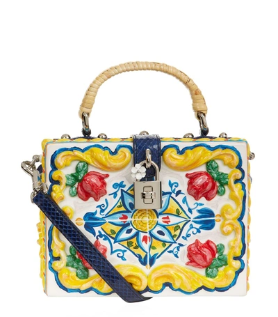 Dolce & Gabbana Embellished Majolica Top Handle Bag In Multi