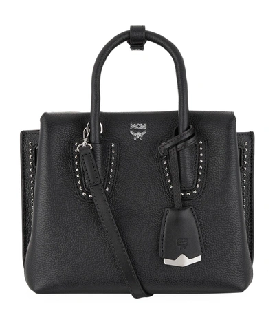 Mcm Mini Milla Studded Tote Bag In Black