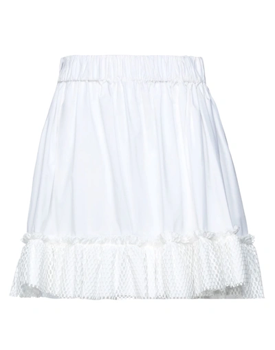 Gna G!na Mini Skirts In White