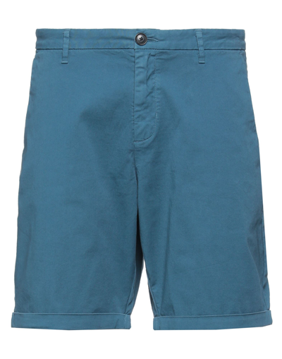 Sun 68 Man Shorts & Bermuda Shorts Slate Blue Size 31 Cotton, Elastane In Green