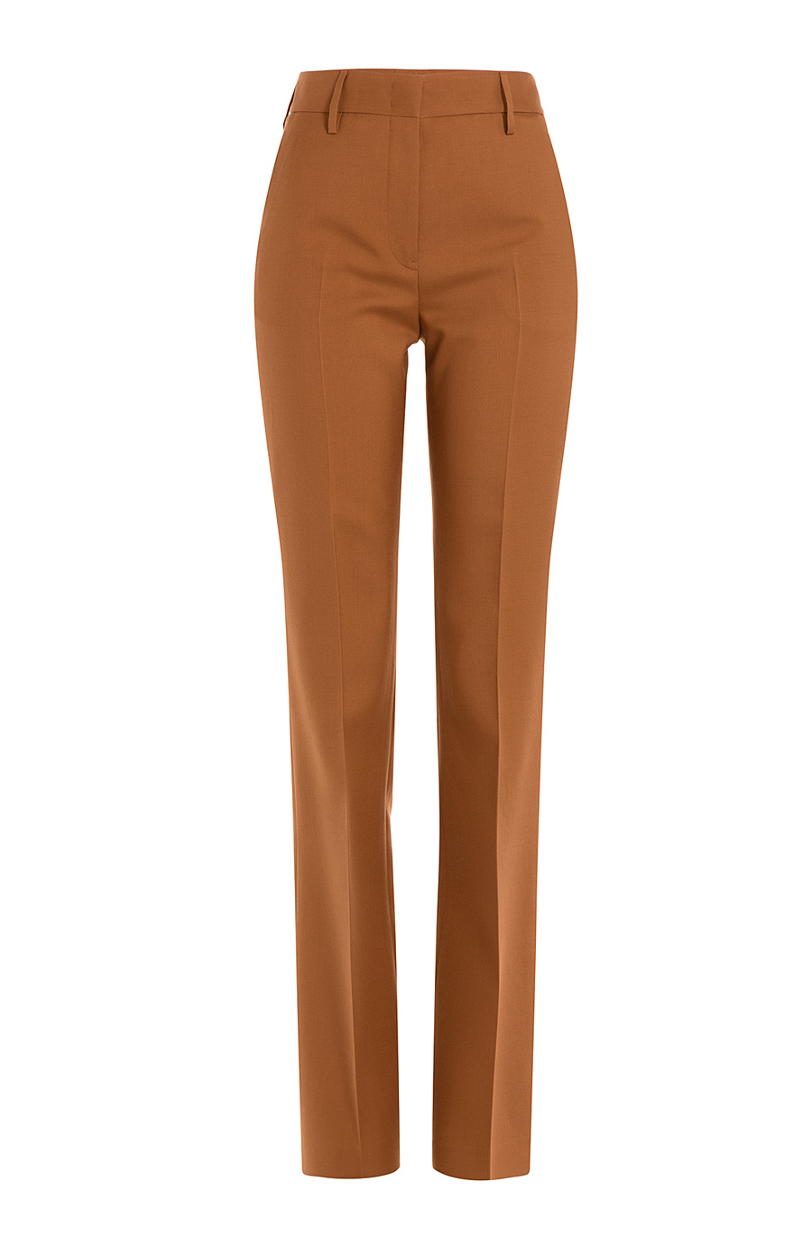 Jil Sander High-waist Cotton Trousers In Camel | ModeSens