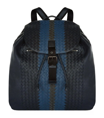 Bottega Veneta Club Intrecciato Backpack In Blue