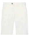 Roy Rogers Roÿ Roger's Man Shorts & Bermuda Shorts Ivory Size 32 Cotton, Elastane In White