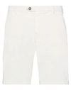 Roy Rogers Roÿ Roger's Man Shorts & Bermuda Shorts Ivory Size 32 Cotton, Elastane In Optic White