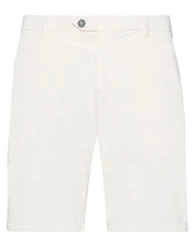 Roy Rogers Roÿ Roger's Man Shorts & Bermuda Shorts Ivory Size 32 Cotton, Elastane In White