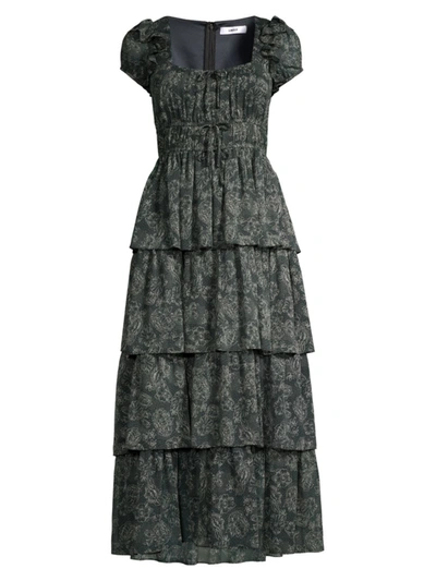 Likely Moss Dress In Charcoal/ Ivory