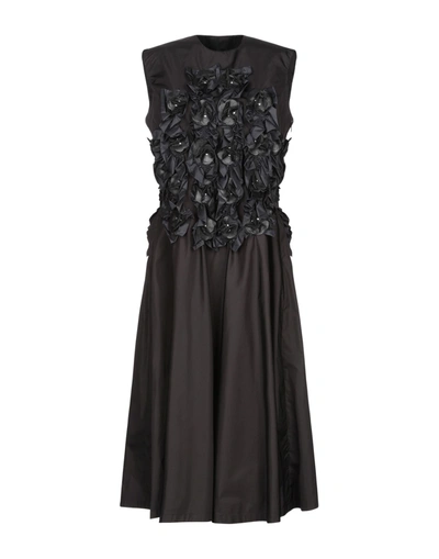 Moncler Midi Dresses In Black