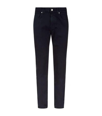 7 For All Mankind Slimmy Luxe Performance Jeans In Navy