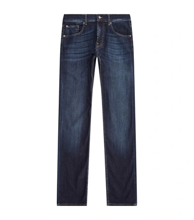 7 For All Mankind The Straight Jeans In Navy