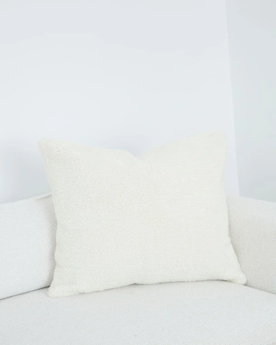 Apparis Nitai Faux Fur Pillow In Blanc