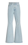 Slvrlake Indiana Super High Waist Flare Jeans In Light Wash
