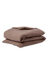 Coyuchi Relaxed Organic Linen Duvet Cover In Redwood