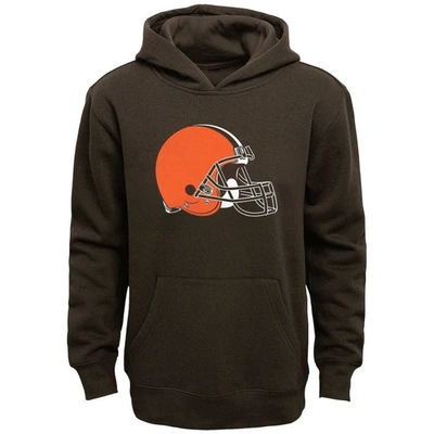 Outerstuff Kids' Youth Brown Cleveland Browns Team Logo Pullover Hoodie