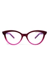 Aimee Kestenberg Madison 55mm Cat Eye Blue Light Blocking Glasses In Oxblood