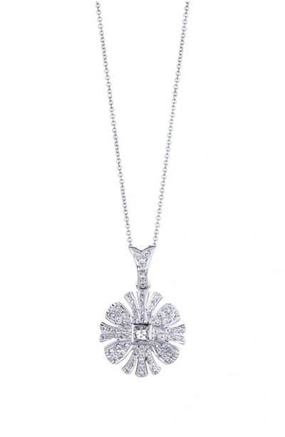 Sethi Couture Heritage Waterfall Diamond Pendant Necklace In White